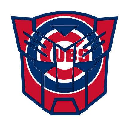 Autobots Chicago Cubs logo vinyl decal